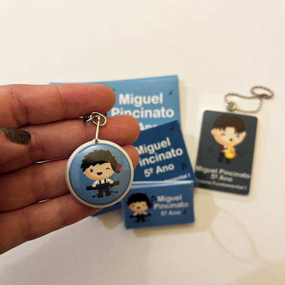 Kit Adesivos e Tag Material Escolar Música Meninos - Imagem 2