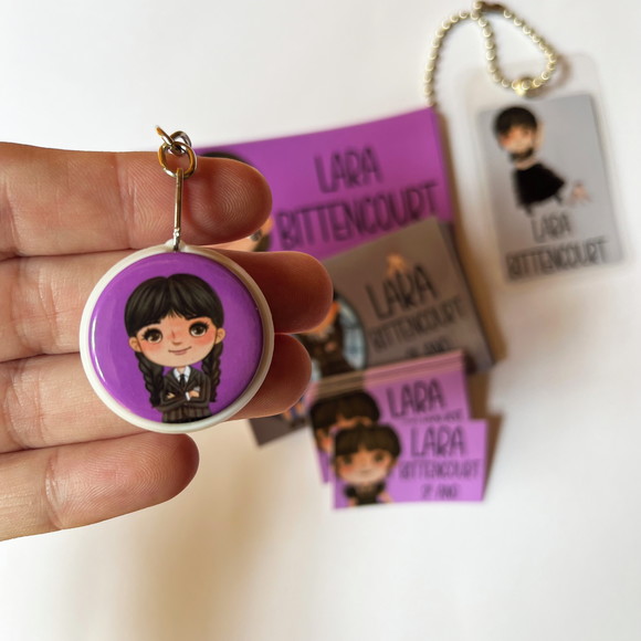 Kit Adesivos e Tag Material Escolar Wandinha - Imagem 2