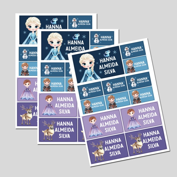Etiqueta Escolar Frozen
