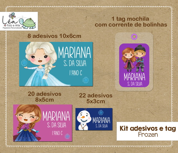 Etiqueta Escolar Frozen