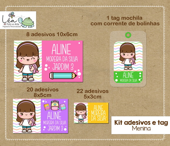 Etiqueta Escolar Menina
