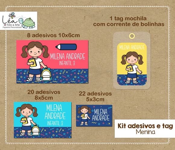 Etiqueta Escolar Menininha