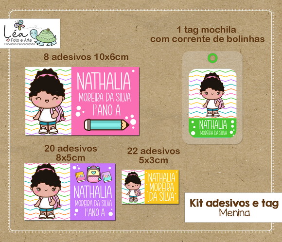 Etiqueta Escolar Menininha
