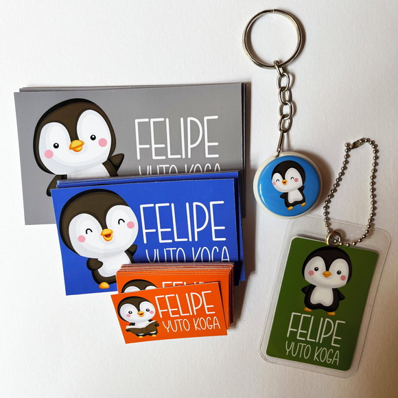 Etiqueta Escolar Pinguim