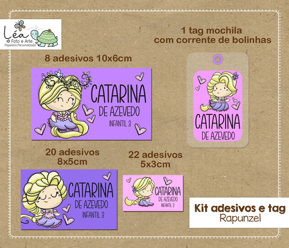 Etiqueta Escolar Rapunzel