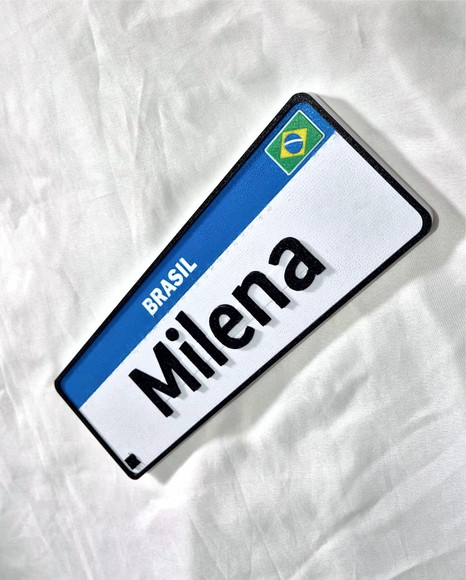 Placa Mercosul Decorativa Personalizada (impressão 3d) - Imagem 2