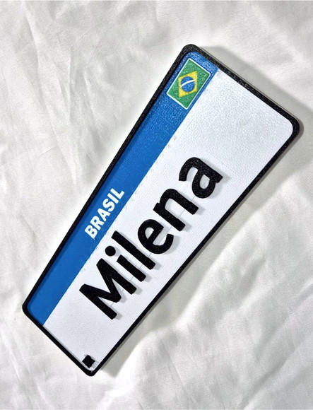 Placa Mercosul Decorativa Personalizada (impressão 3d) - Imagem 3