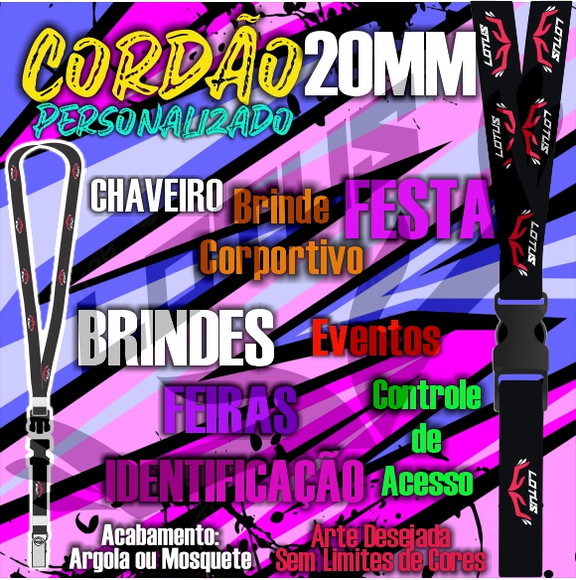 Cordões para Crachá Personalizado Premium(crachá,credencial)