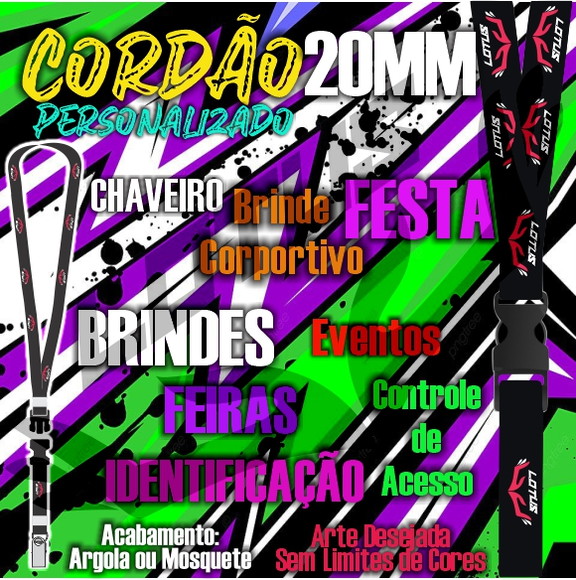 Cordões para Crachá Personalizado Premium(crachá,credencial)