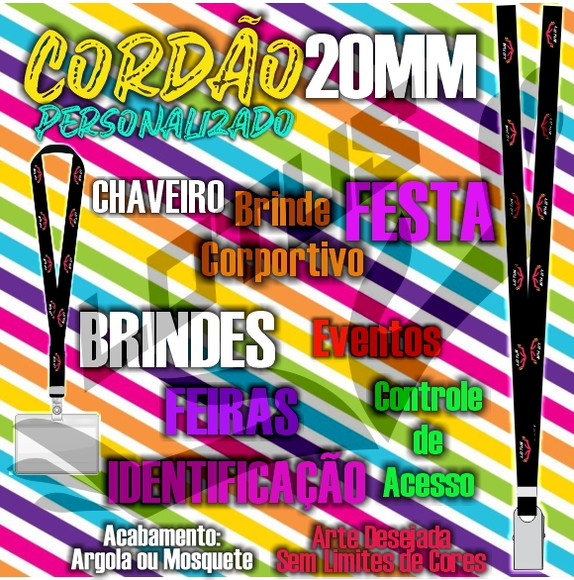 Cordão para Crachá Personalizado