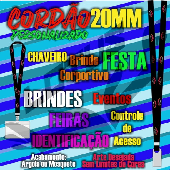 Cordão para Crachá Personalizado