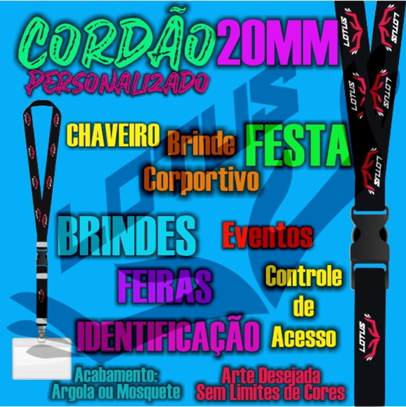 Cordões para Crachá Personalizado Premium(crachá,credencial)