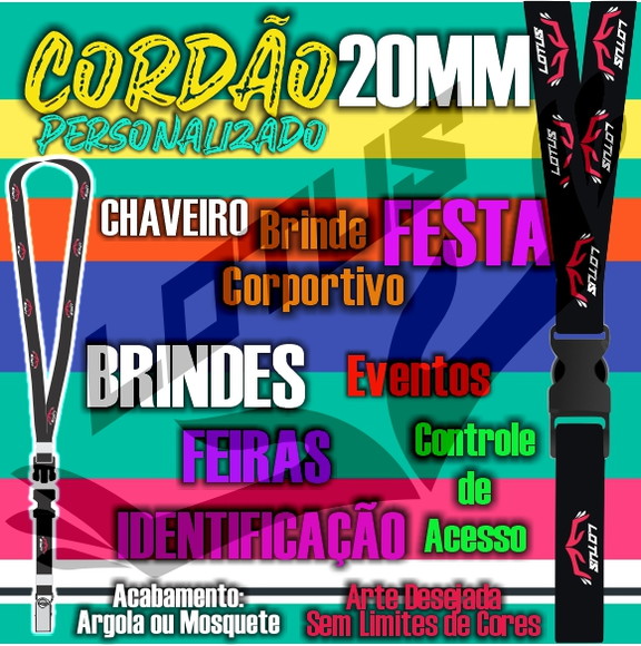 Cordões para Crachá Personalizado Premium(crachá,credencial)