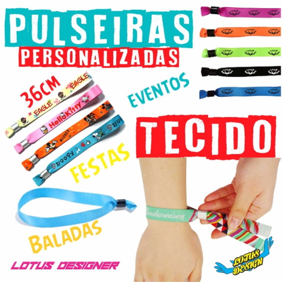 Pulseiras Personalizadas de Tecido