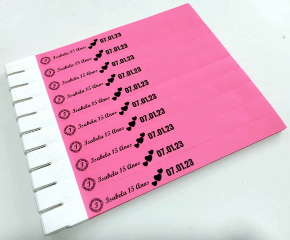 Pulseiras Personalizadas Festas Shows Eventos 50 unds - Imagem 2