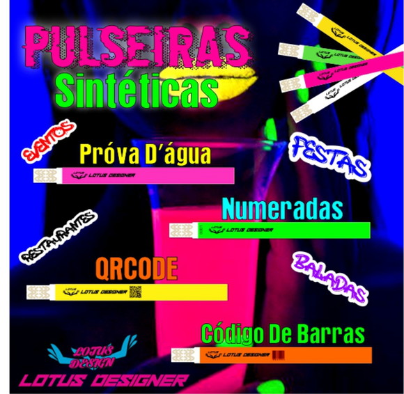 Pulseiras Personalizadas Festas Shows Eventos 50 unds