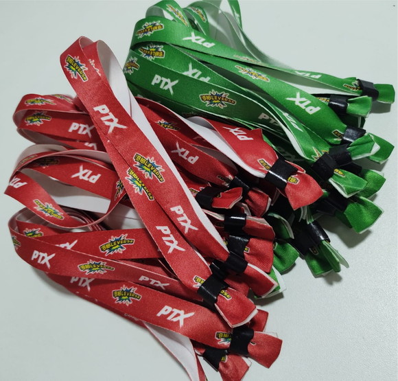 Pulseiras Personalizadas de Tecido Festas e Eventos !