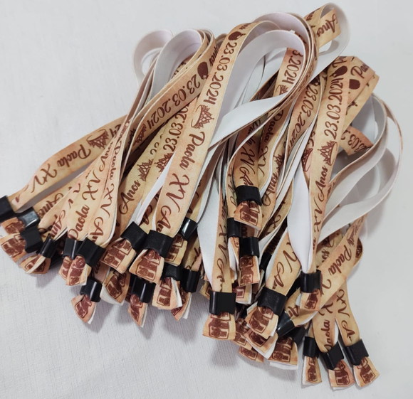 Pulseiras Personalizadas de Tecido Festas e Eventos !