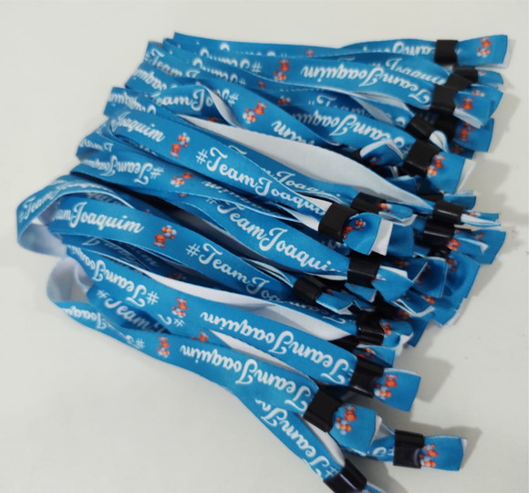 Pulseiras Personalizadas de Tecido Festas e Eventos !