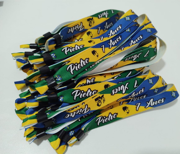 Pulseiras Personalizadas de Tecido Festas e Eventos !