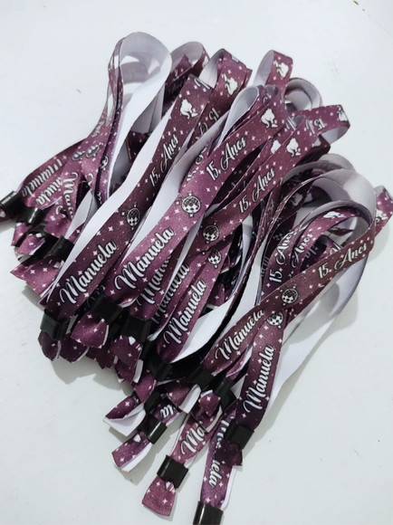 Pulseiras Personalizadas de Tecido Festas e Eventos ! - Imagem 3