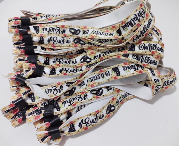 Pulseiras Personalizadas de Tecido Festas e Eventos ! - Imagem 4