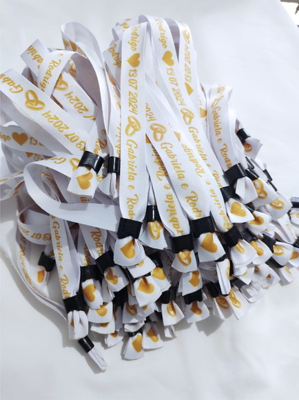 Pulseiras Personalizadas de Tecido Festas e Eventos !