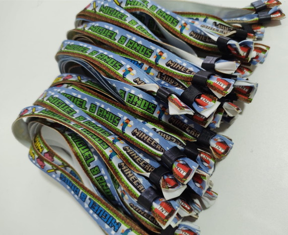 Pulseiras Personalizadas de Tecido Festas e Eventos ! - Imagem 5