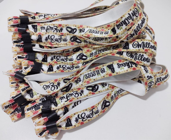 Pulseiras Personalizadas de Tecido (eventos e Festas) - Imagem 4