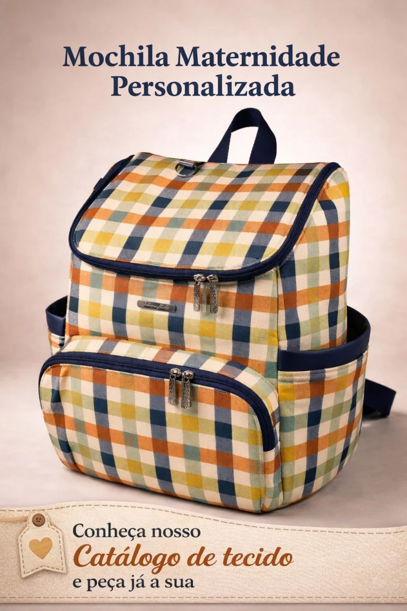 mochila maternidade com nome personalizada enxoval menino menina - Imagem 1
