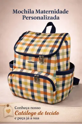 mochila maternidade com nome personalizada enxoval menino menina