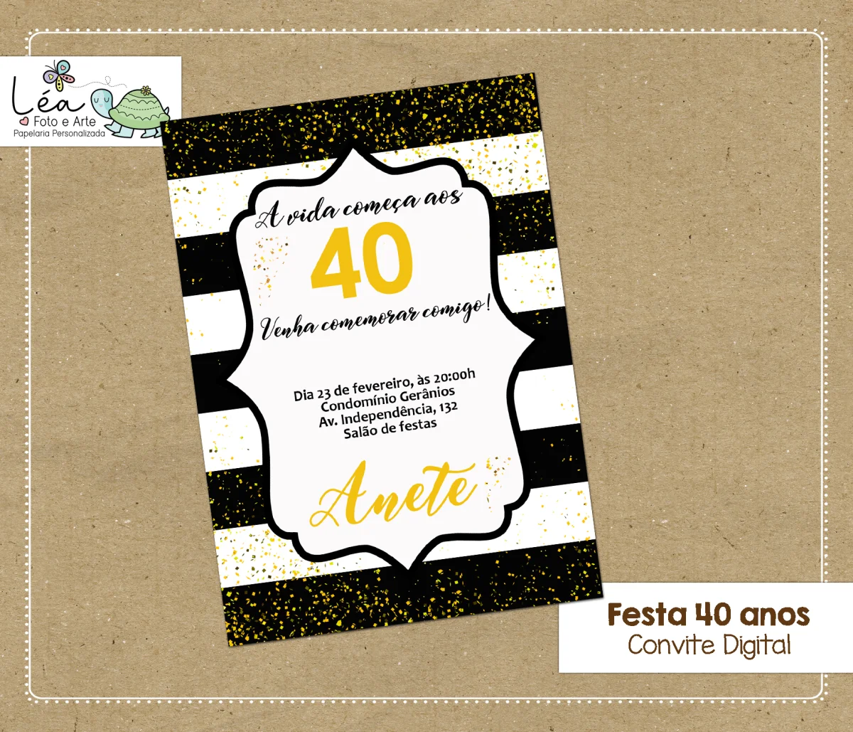 Convite digital - Festa 40 anos - Imagem 1
