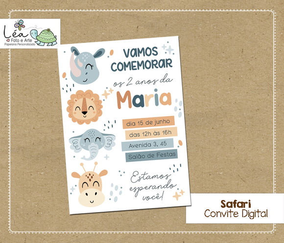 Convite Digital Animais da África
