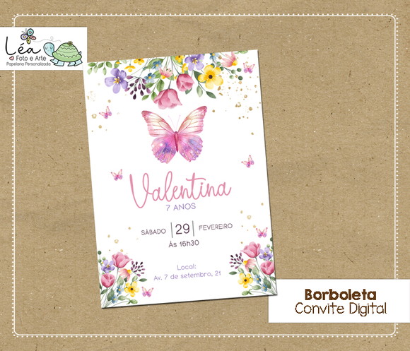 Convite Digital Borboleta
