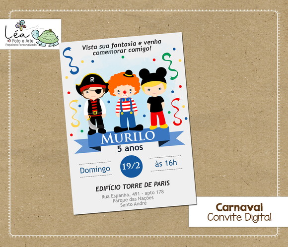 Convite Digital Carnaval