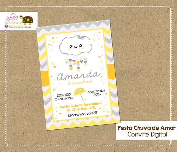 Convite digital Chuva de Amor