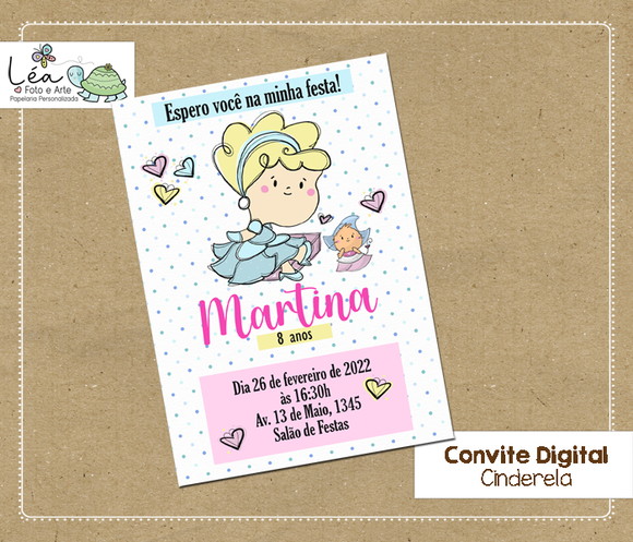 Convite digital Cinderela