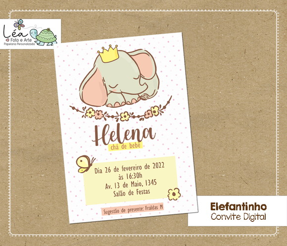 Convite Digital Elefantinho