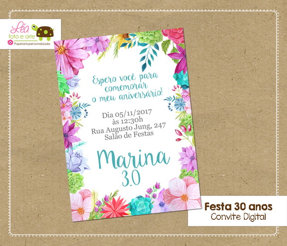 Convite digital Festa 30 anos