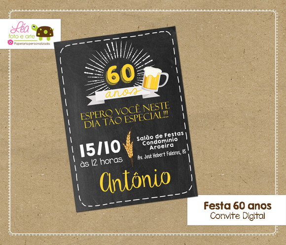 Convite digital Festa 60 anos