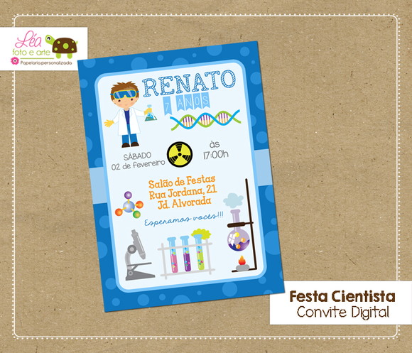 Convite Digital Festa Cientista