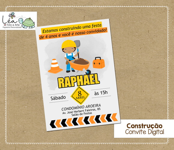 Convite Digital Festa Construção