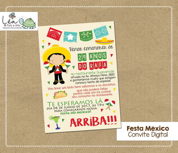 Convite Digital Festa México