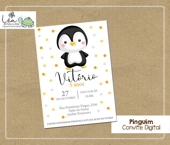 Convite Digital Festa Pinguim