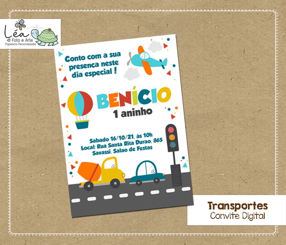Convite Digital Festa Transportes