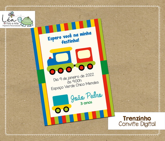 Convite digital Festa Trenzinho
