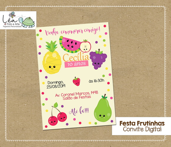 Convite Digital Frutinhas