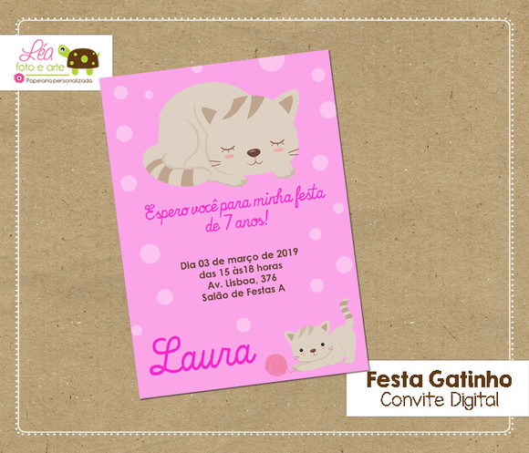 Convite Digital Gatinho