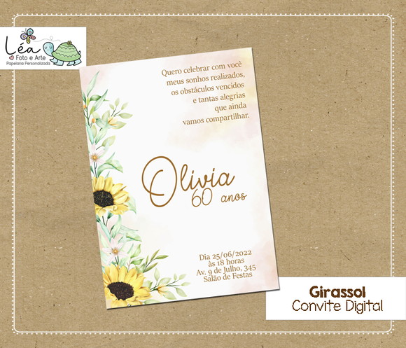 Convite digital Girassol 2