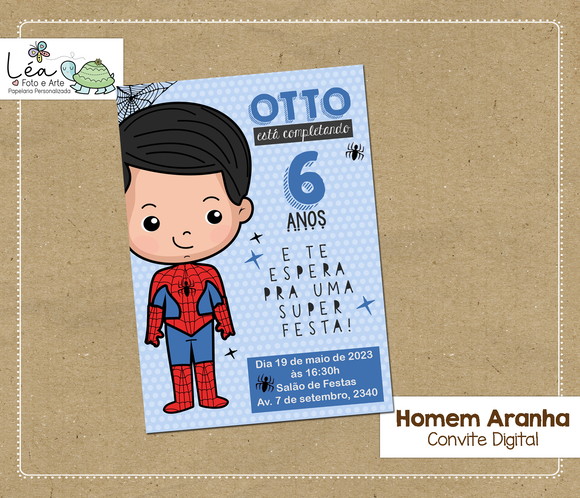 Convite Digital Homem Aranha